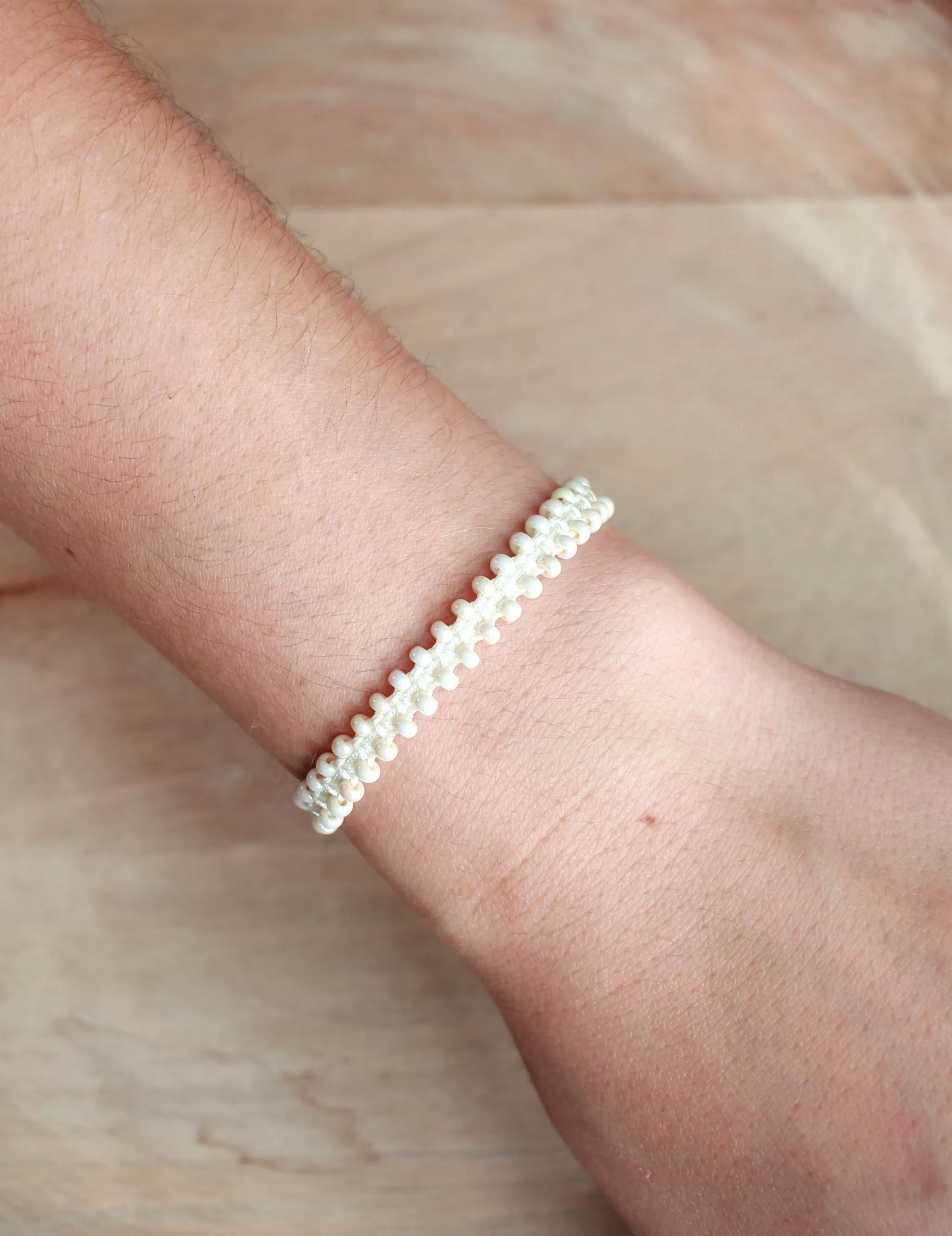 Ally Seed Bead in Cream