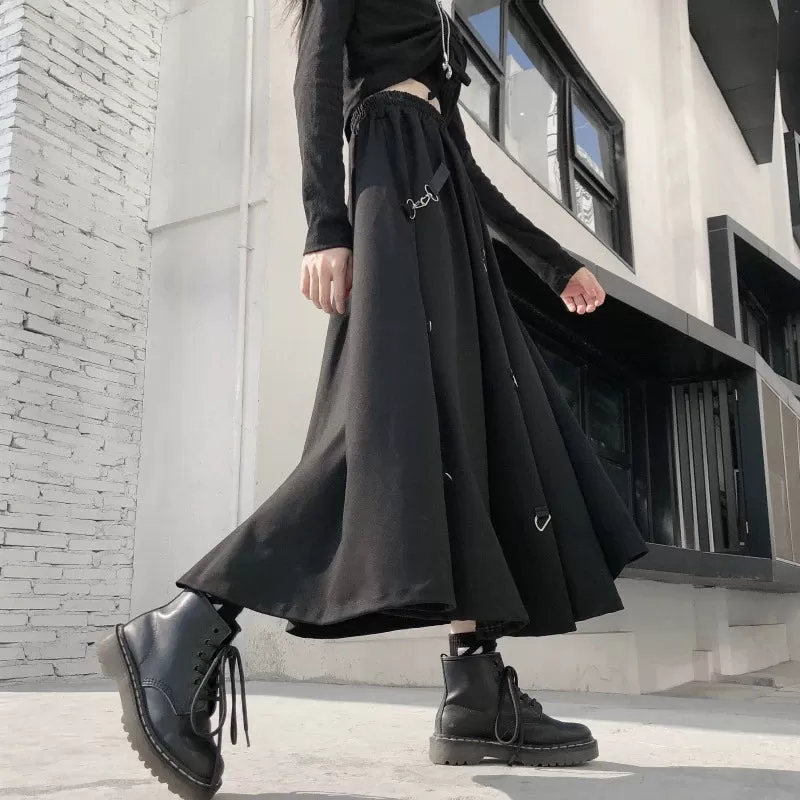 Asymmetrical And Adjustable Long Skirt