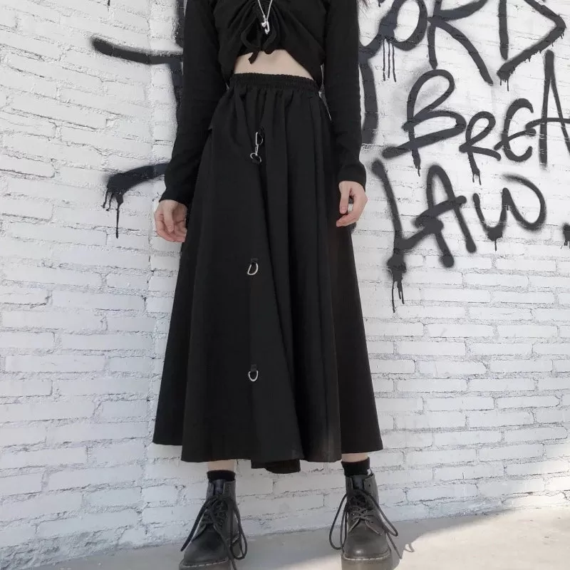 Asymmetrical And Adjustable Long Skirt