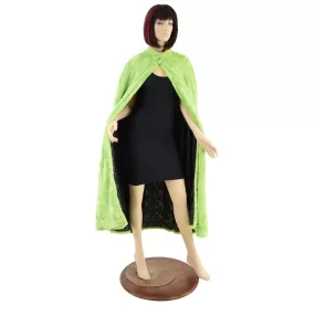 Avocado Minky Faux Fur Cape with Snap Collar