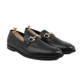 BUCHAREST - BLACK PEBBLE GRAIN LOAFER