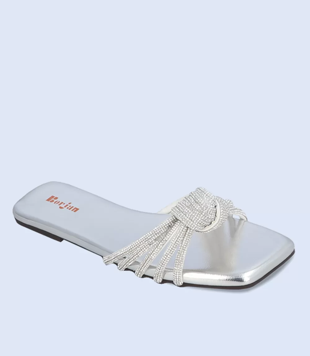 BW8757-SILVER-Women Formal Slipper