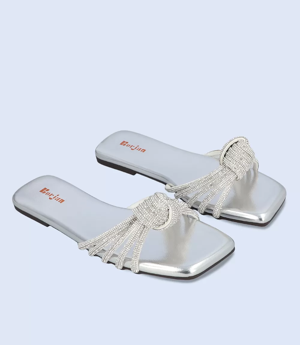 BW8757-SILVER-Women Formal Slipper