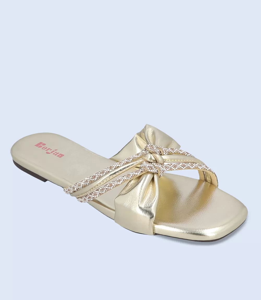 BW8759-GOLDEN-Women Formal Slipper