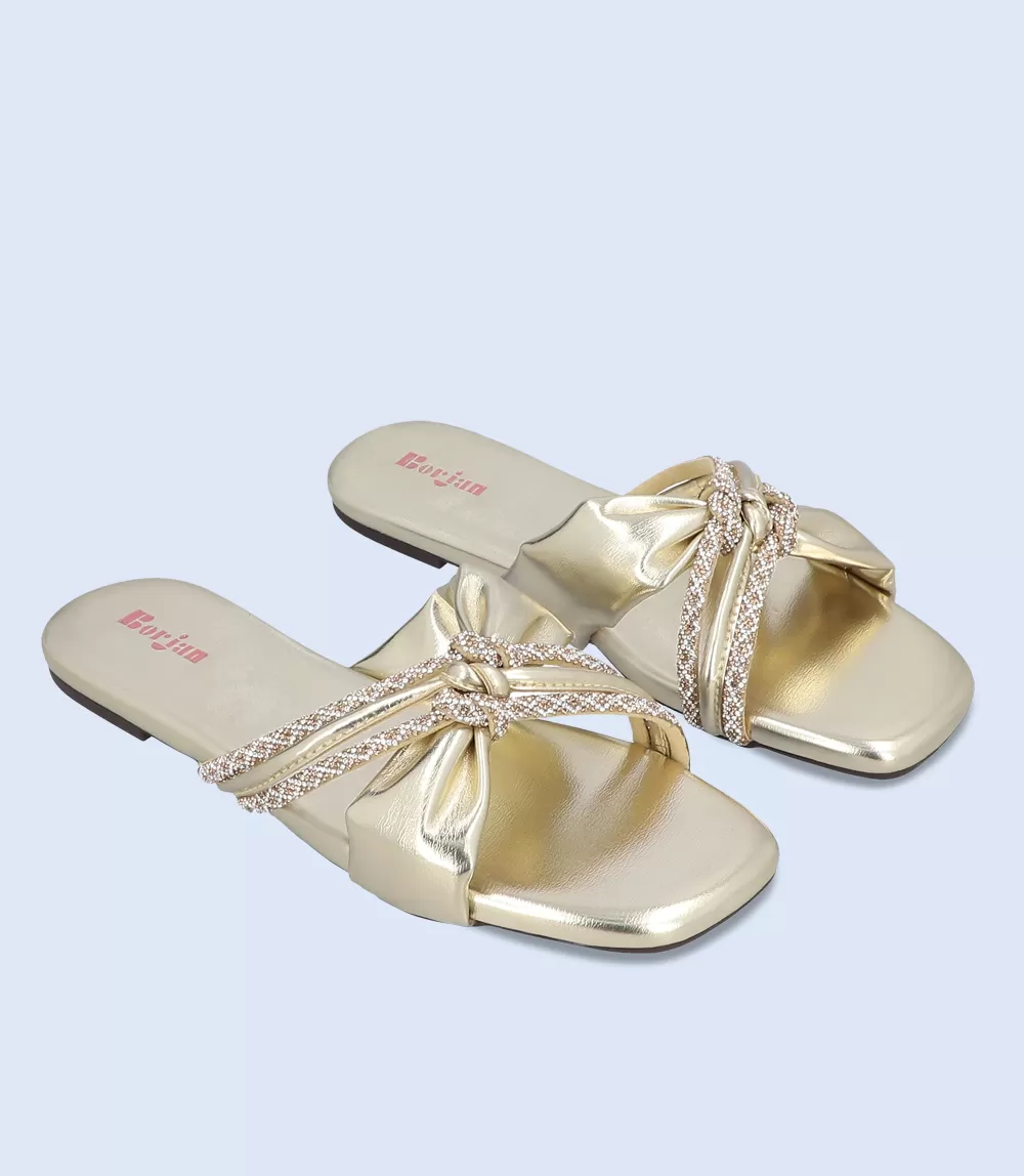 BW8759-GOLDEN-Women Formal Slipper