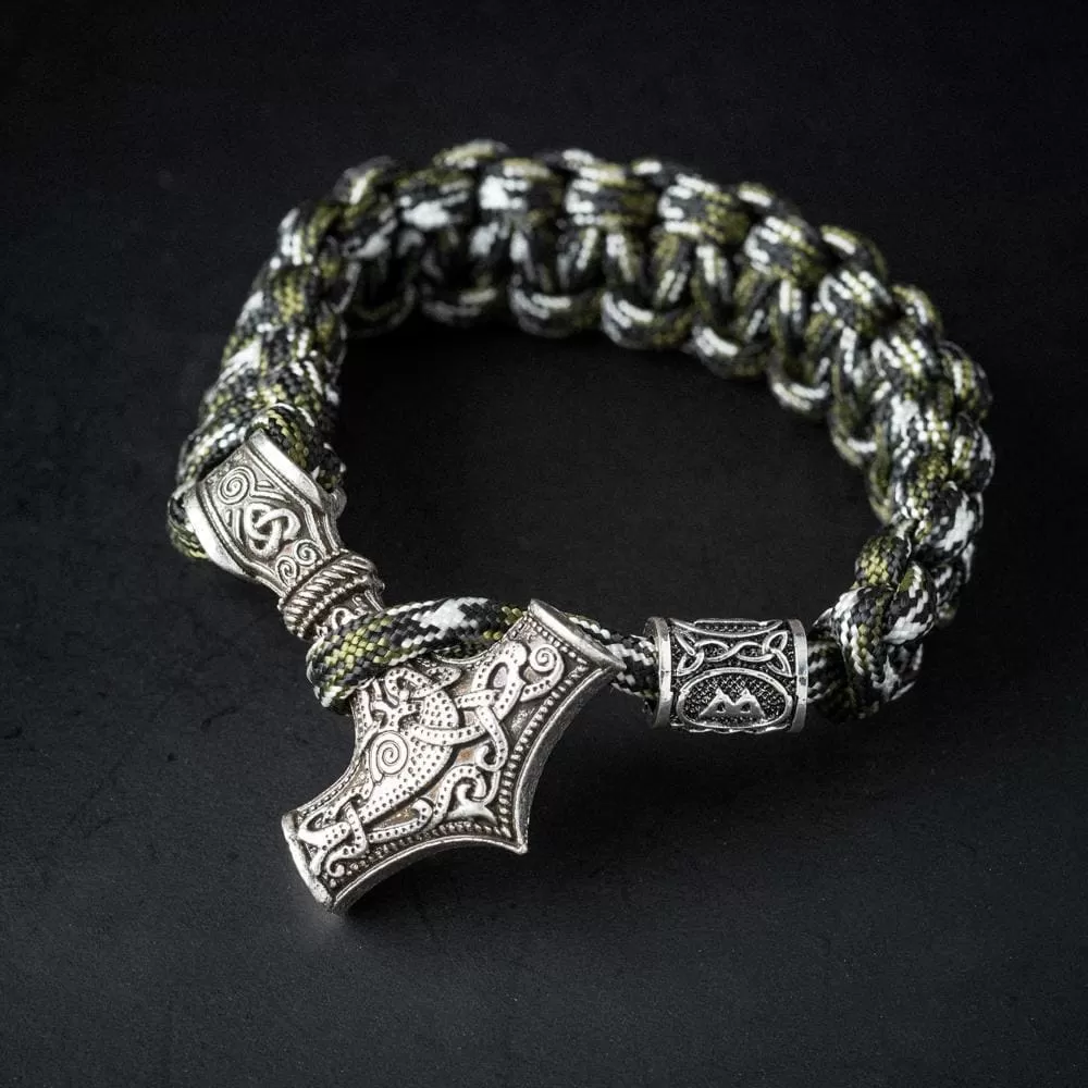 Camouflage Paracord Mjolnir Bracelet