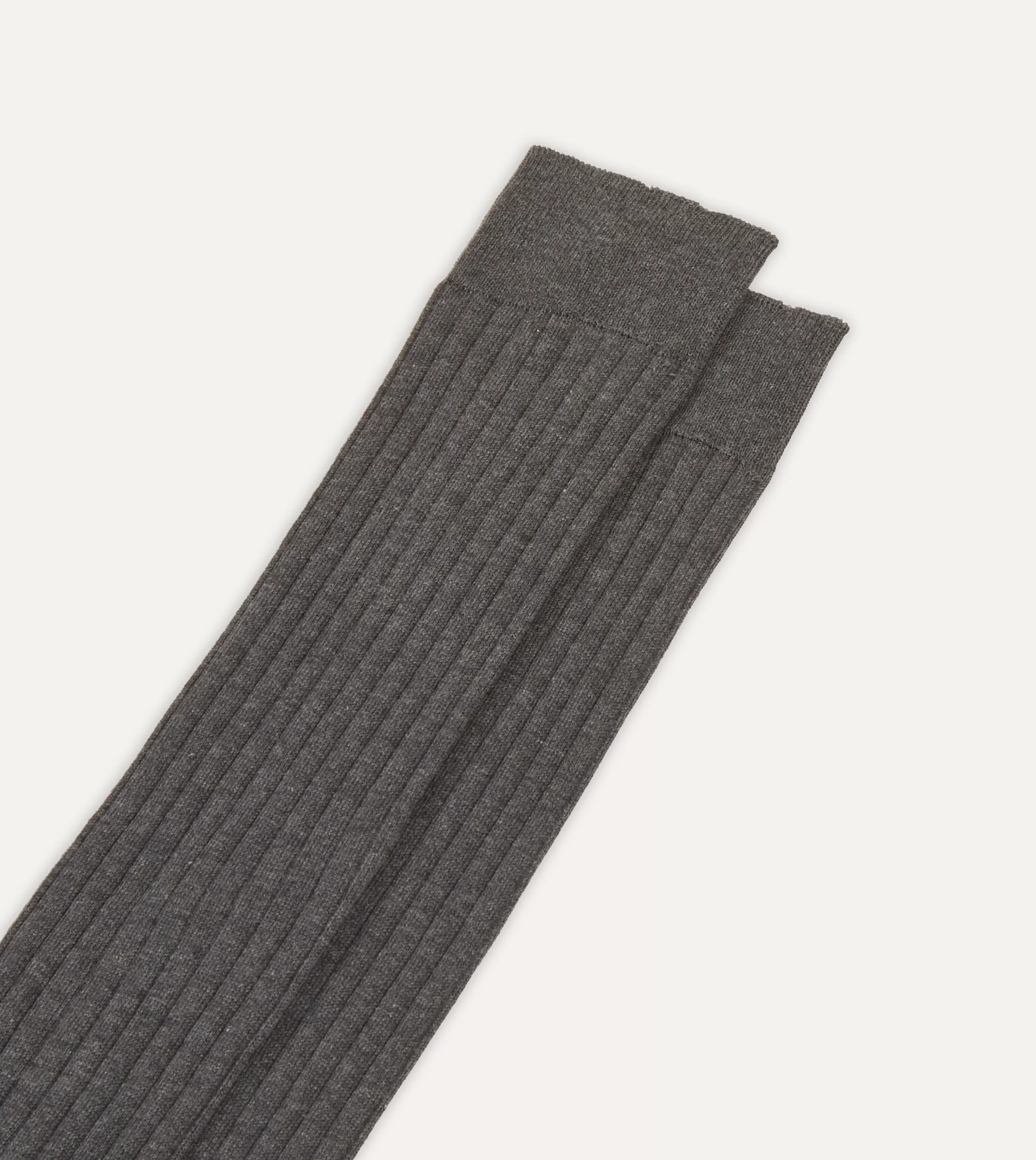 Charcoal Cotton Over-the-Calf Socks