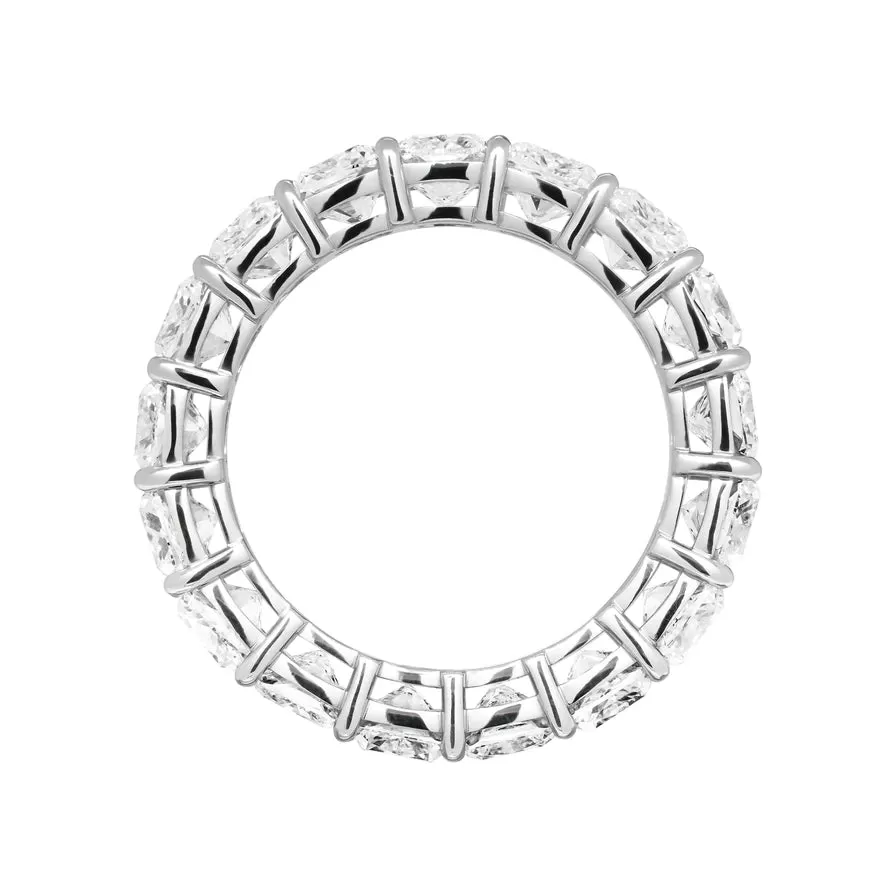 DENISE 6 Carat Cushion Cut Diamond Eternity Band in Platinum 35 pointer GIA Certified By Mike Nekta SIZE 6.5