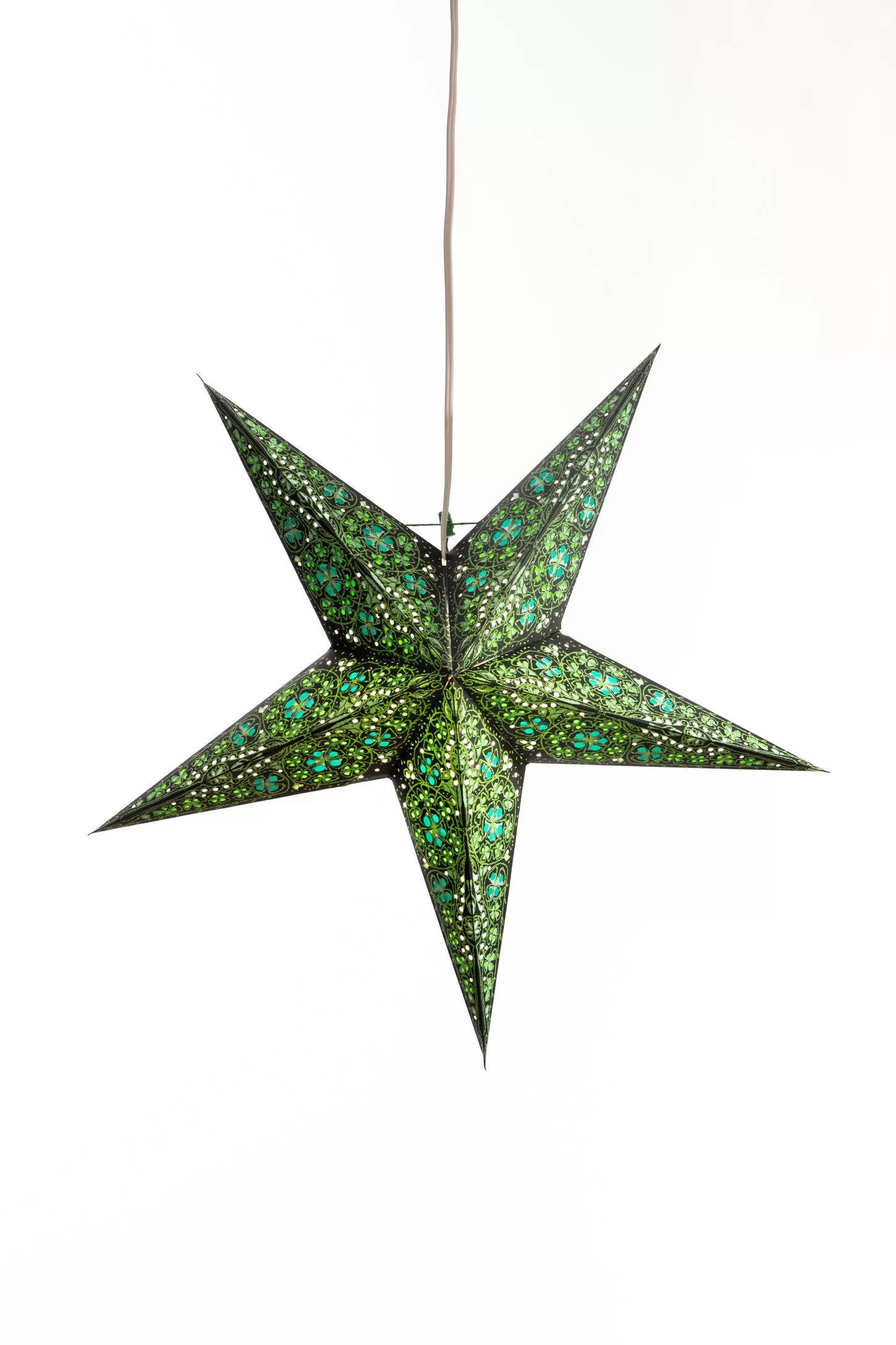 Embroidered Decorative Star Paper Lantern