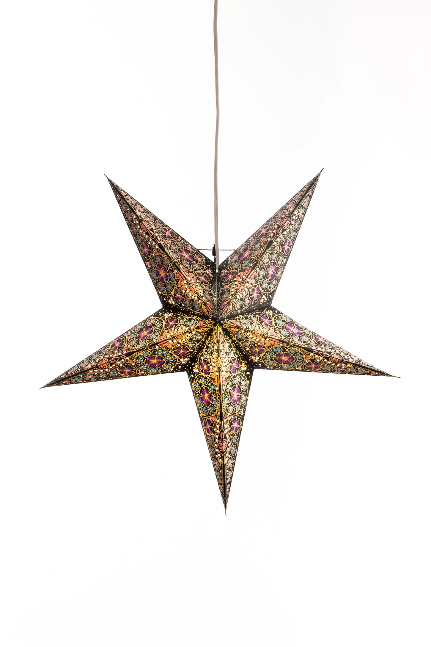 Embroidered Decorative Star Paper Lantern