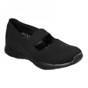 Espadrila sport, dama, SKECHERS slip-on Seager Power Hitter, 49622-BBK negru, textil