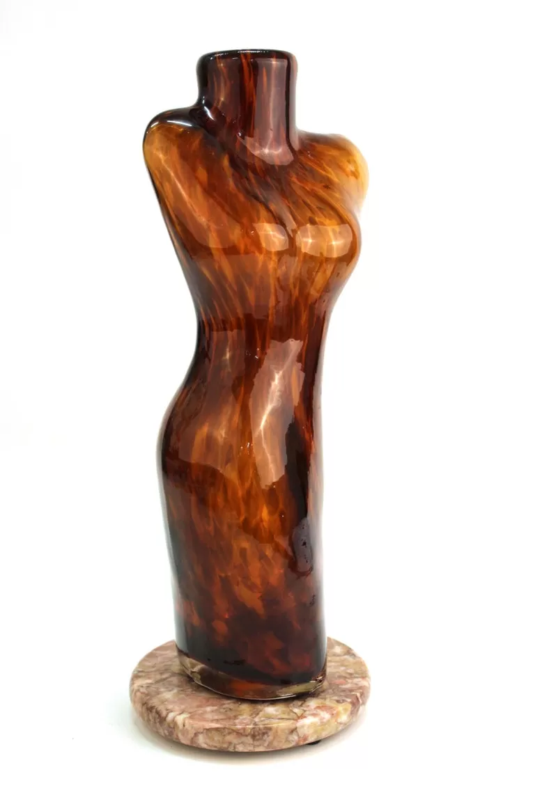 Italian Modern Murano Art Glass Torso Vase