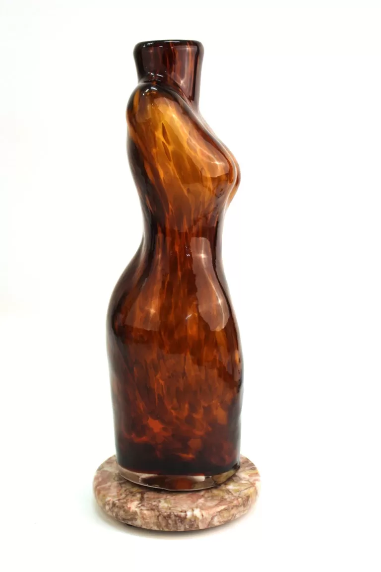 Italian Modern Murano Art Glass Torso Vase