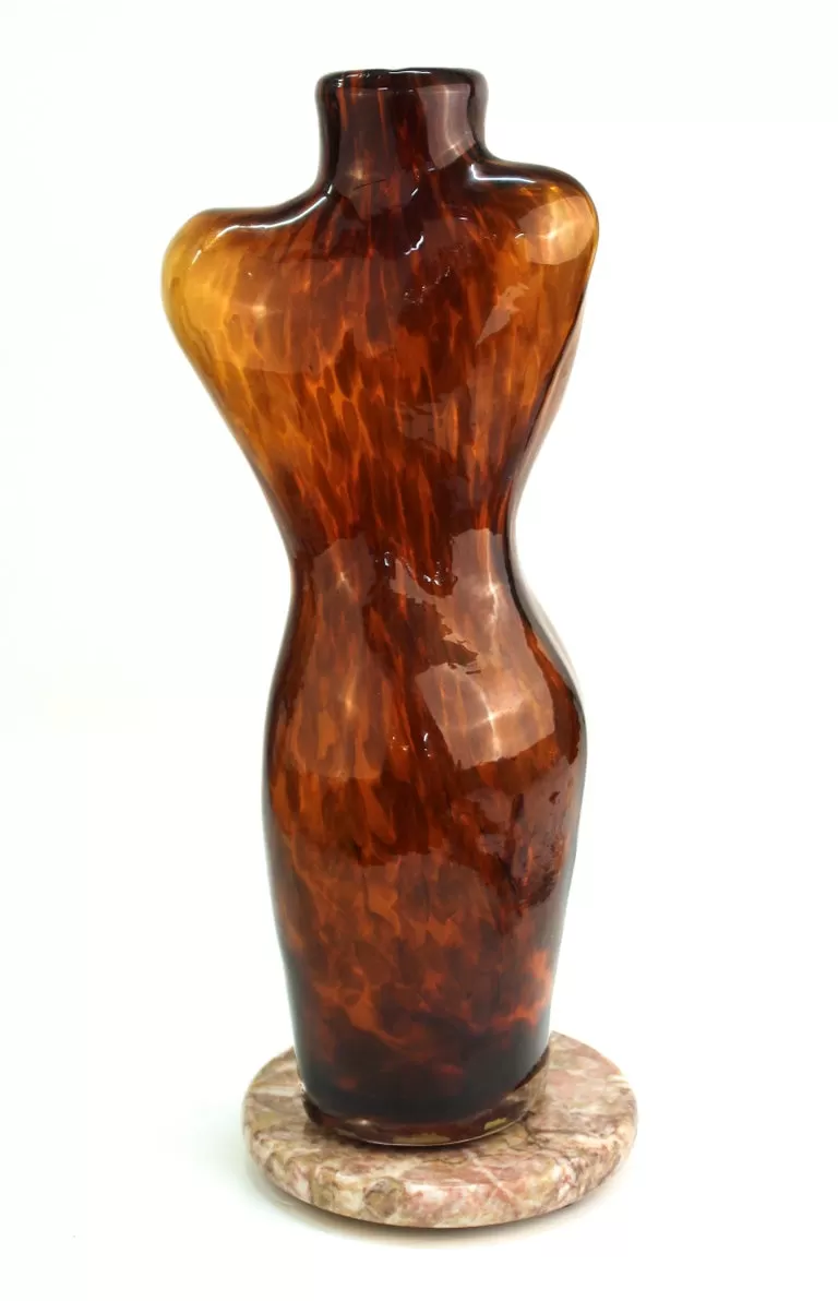 Italian Modern Murano Art Glass Torso Vase