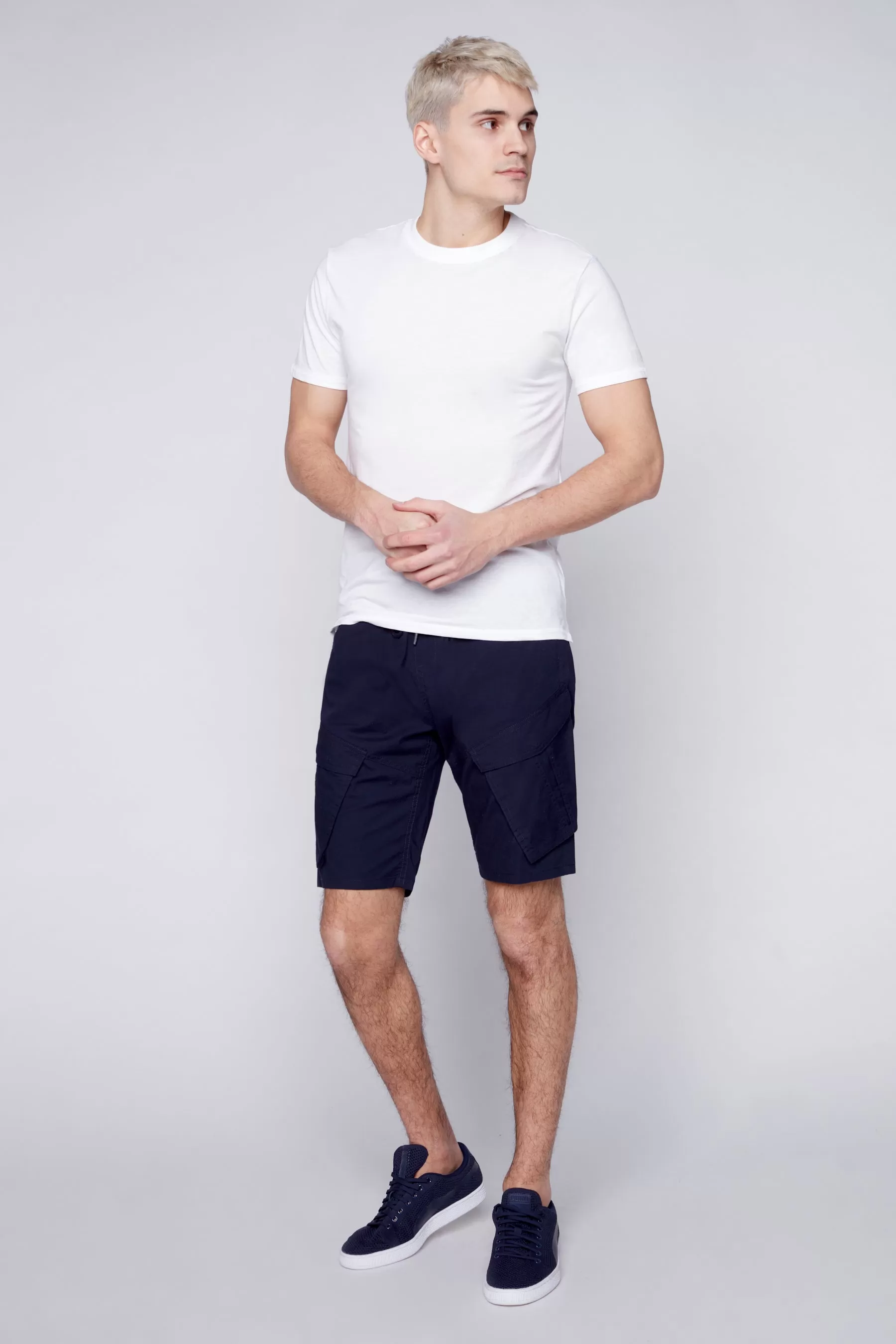 KRAVITZ - Mens Shorts With bellowed Cargo pockets - Navy