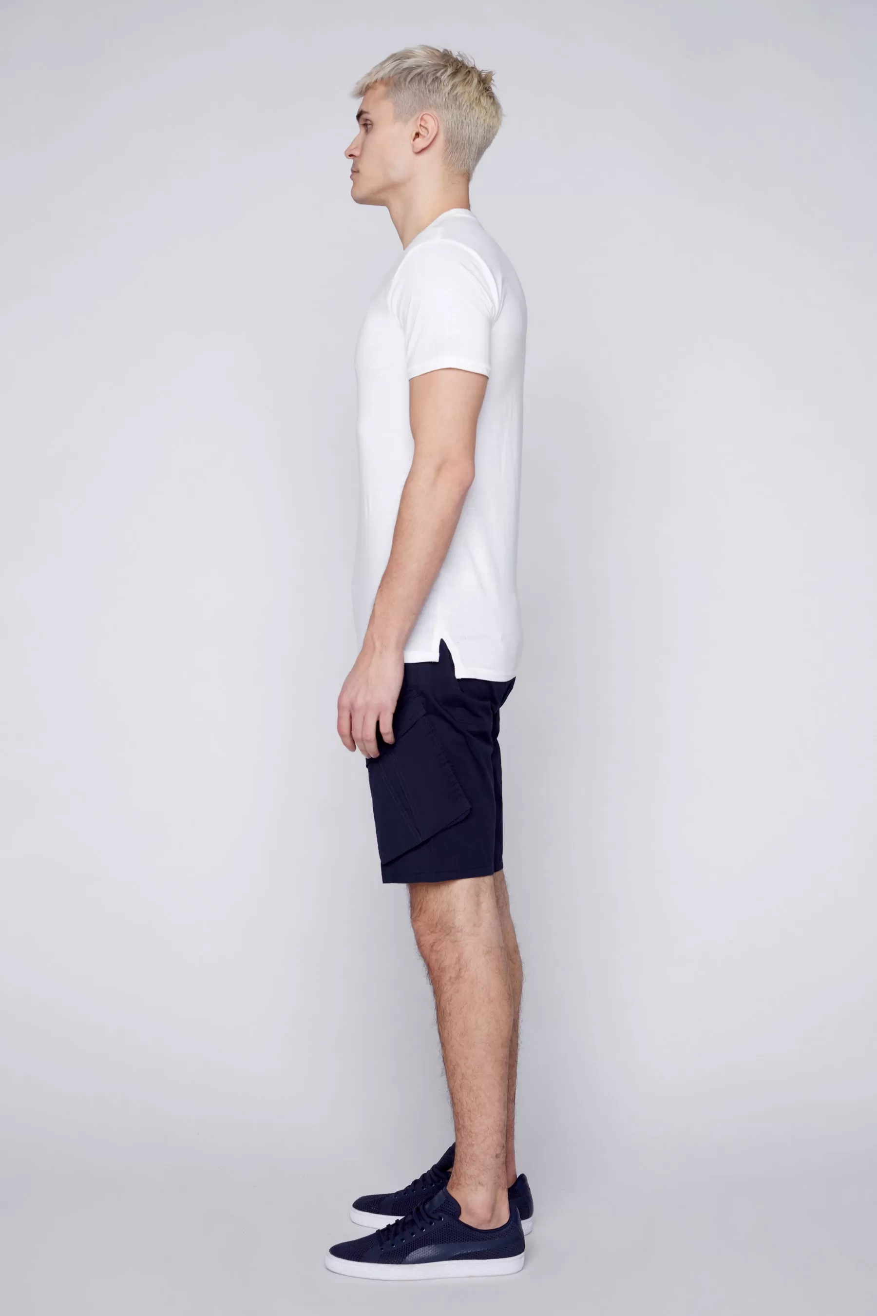 KRAVITZ - Mens Shorts With bellowed Cargo pockets - Navy