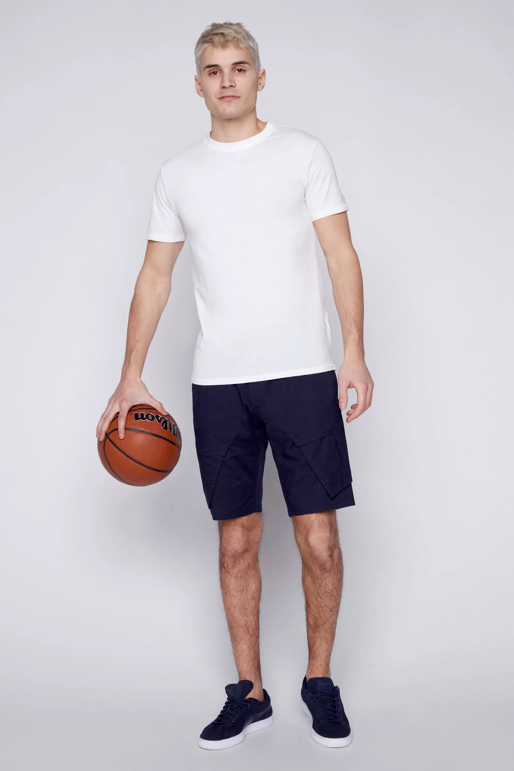 KRAVITZ - Mens Shorts With bellowed Cargo pockets - Navy