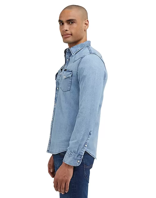 Lee Western men's denim shirt 112341774 light blue