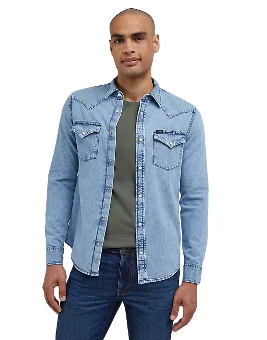 Lee Western men's denim shirt 112341774 light blue