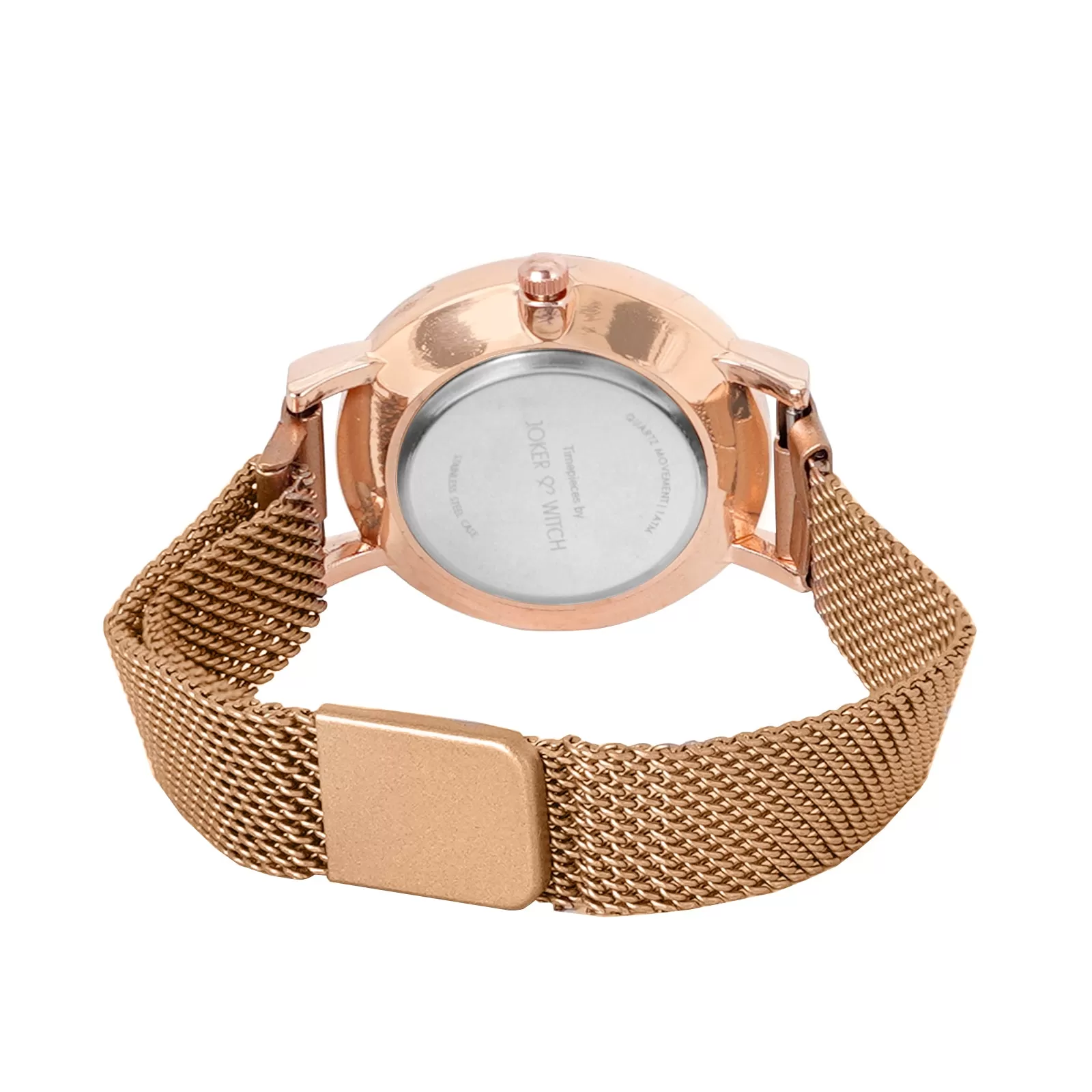 Lexi Mini Rose Gold Black Dial Magnetic Watch