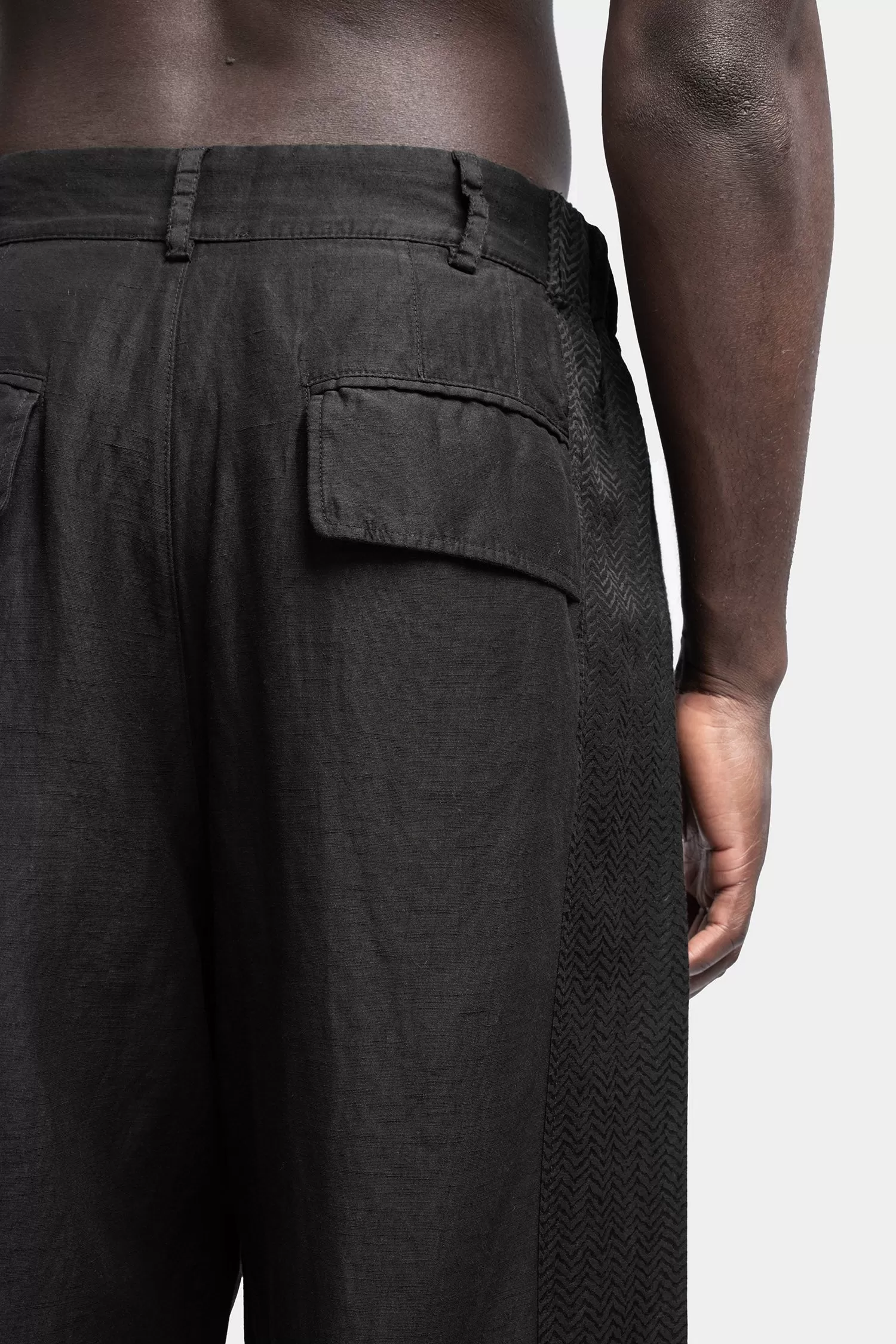 Linen blend trousers