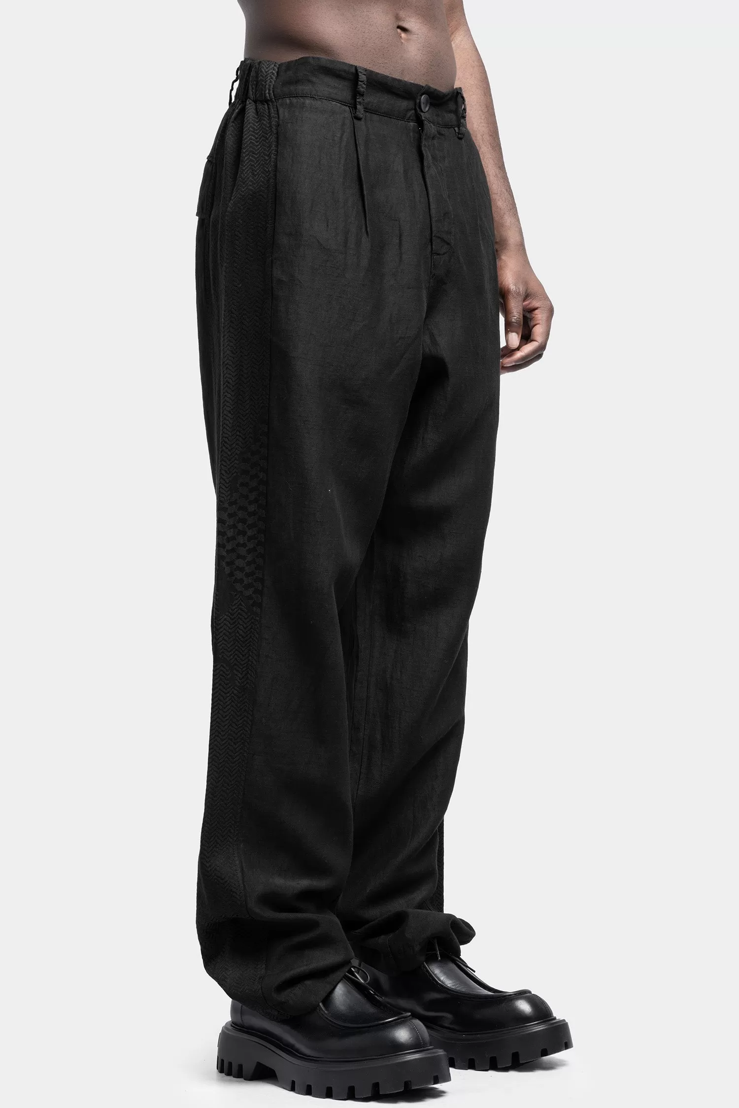 Linen blend trousers