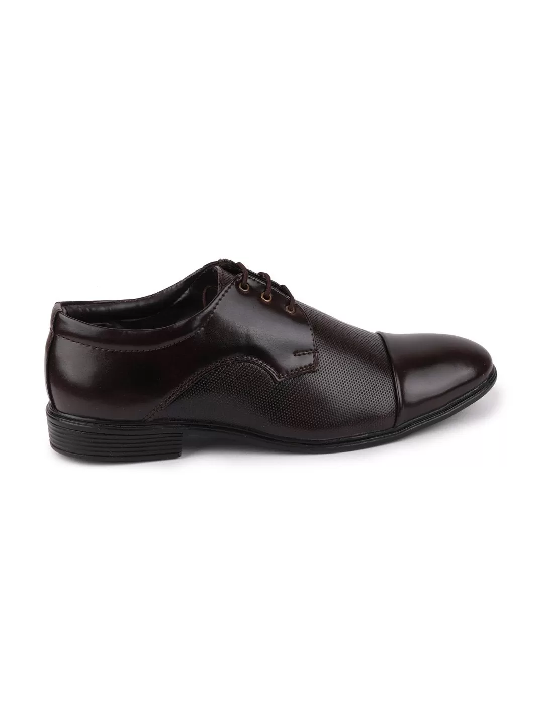 Men Brown Formal Lace-Up Brogue Shoes