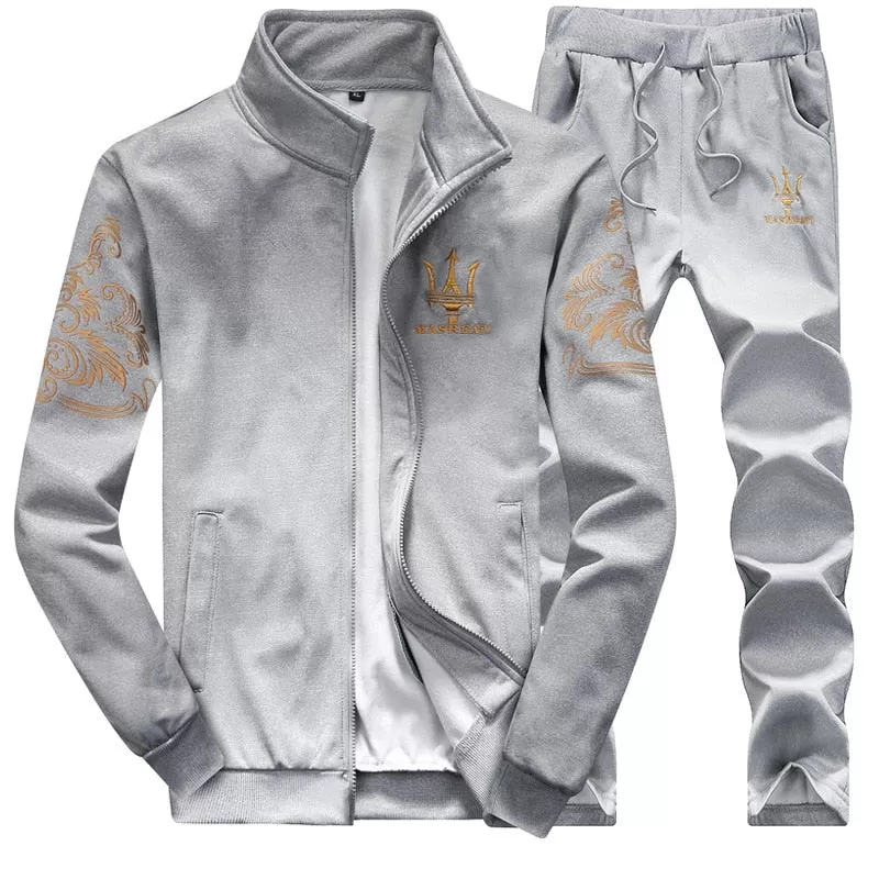 Men Sportwear Tracksuit Zip Up Sport Jacket Sweater Sweatshirt pants