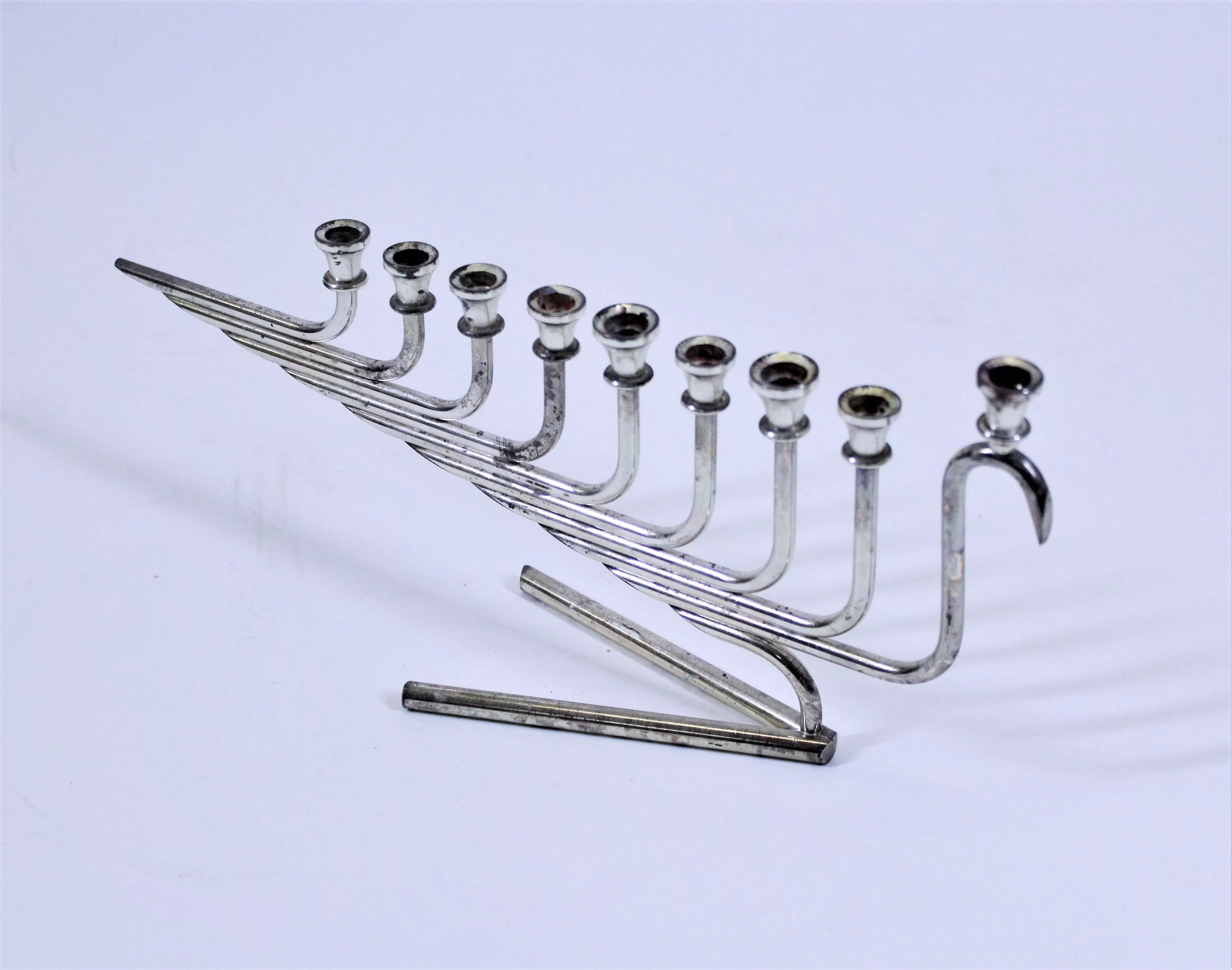 Mid Century Silver Plated Menorah