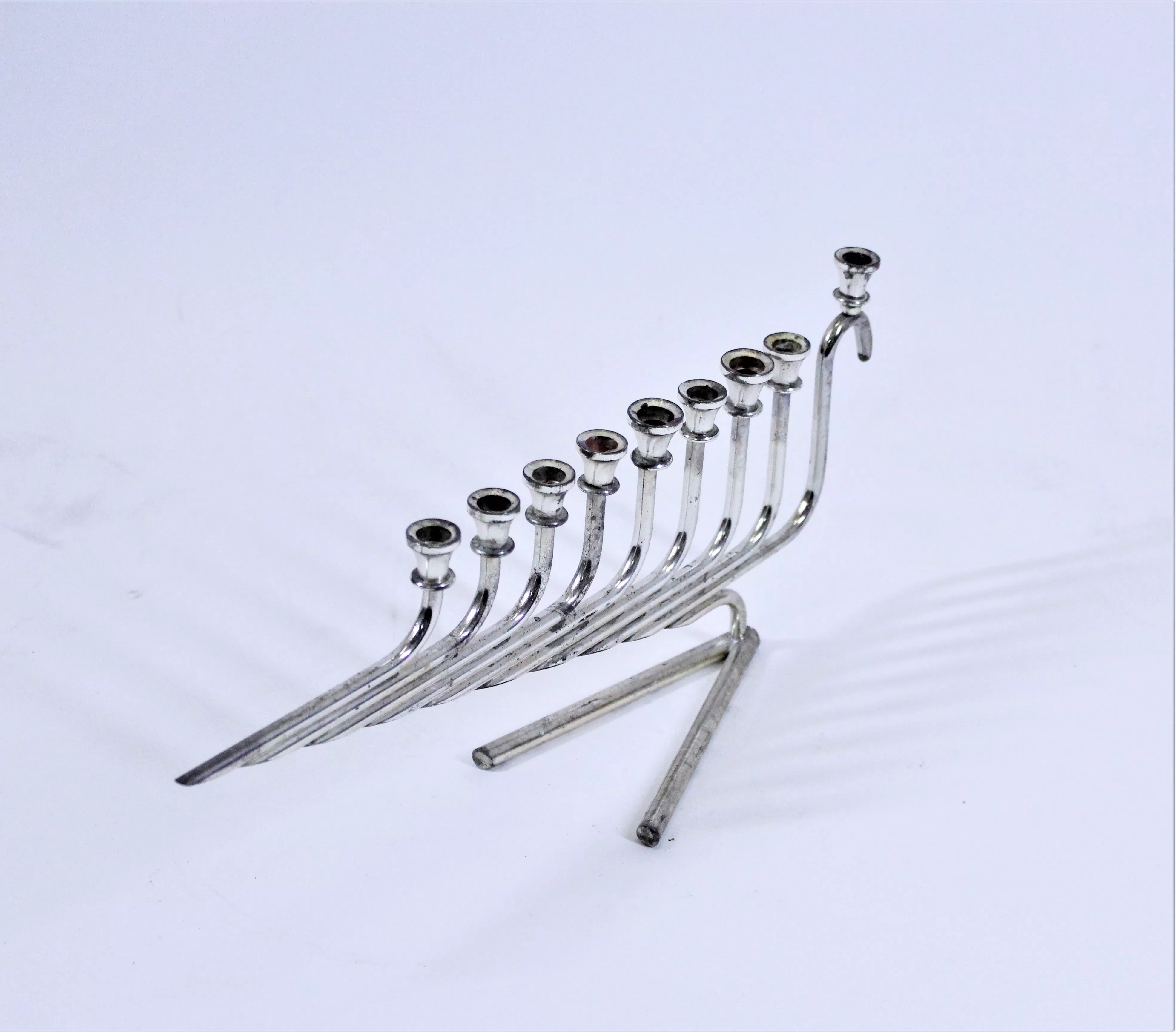 Mid Century Silver Plated Menorah