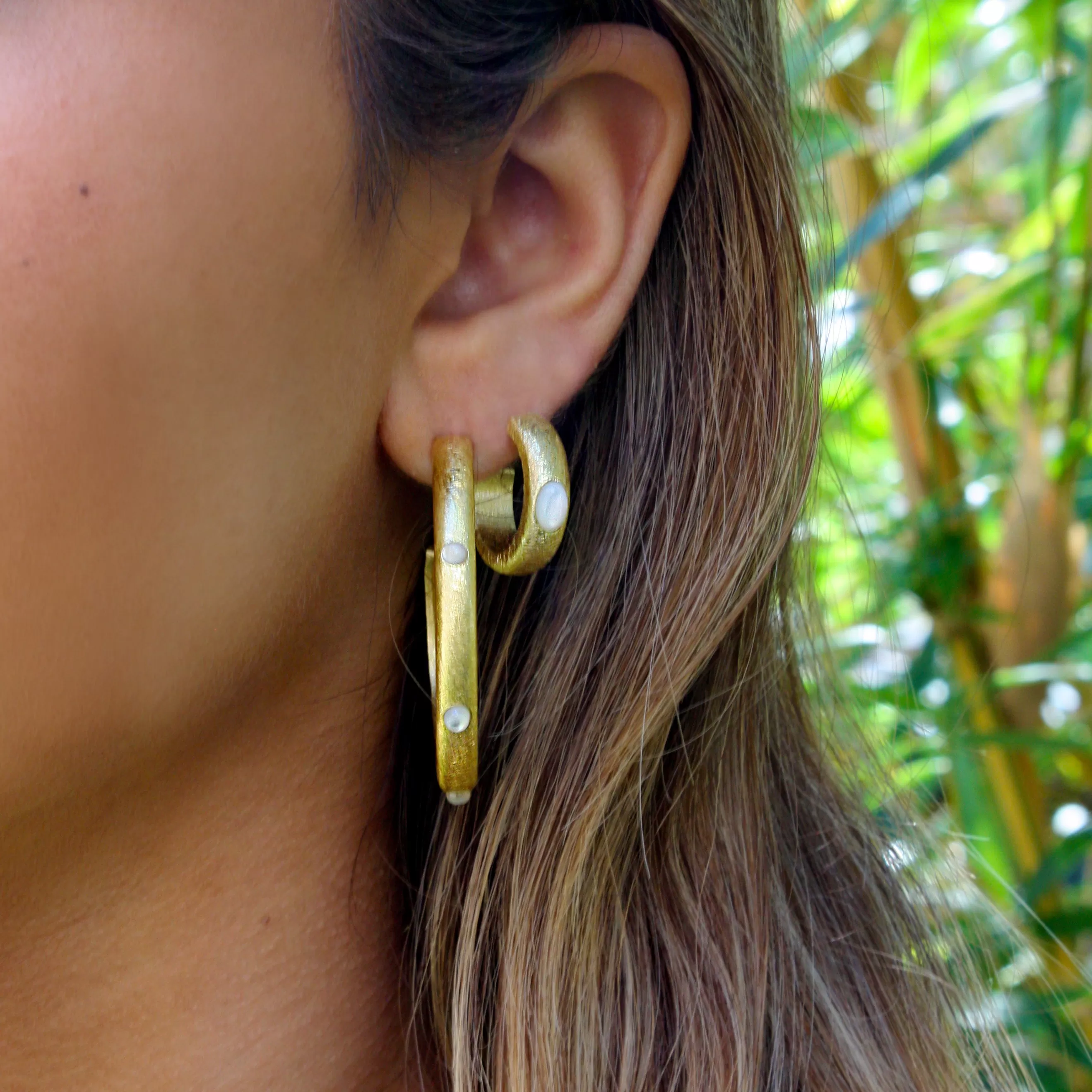 Milla Embellished Hoop Earrings