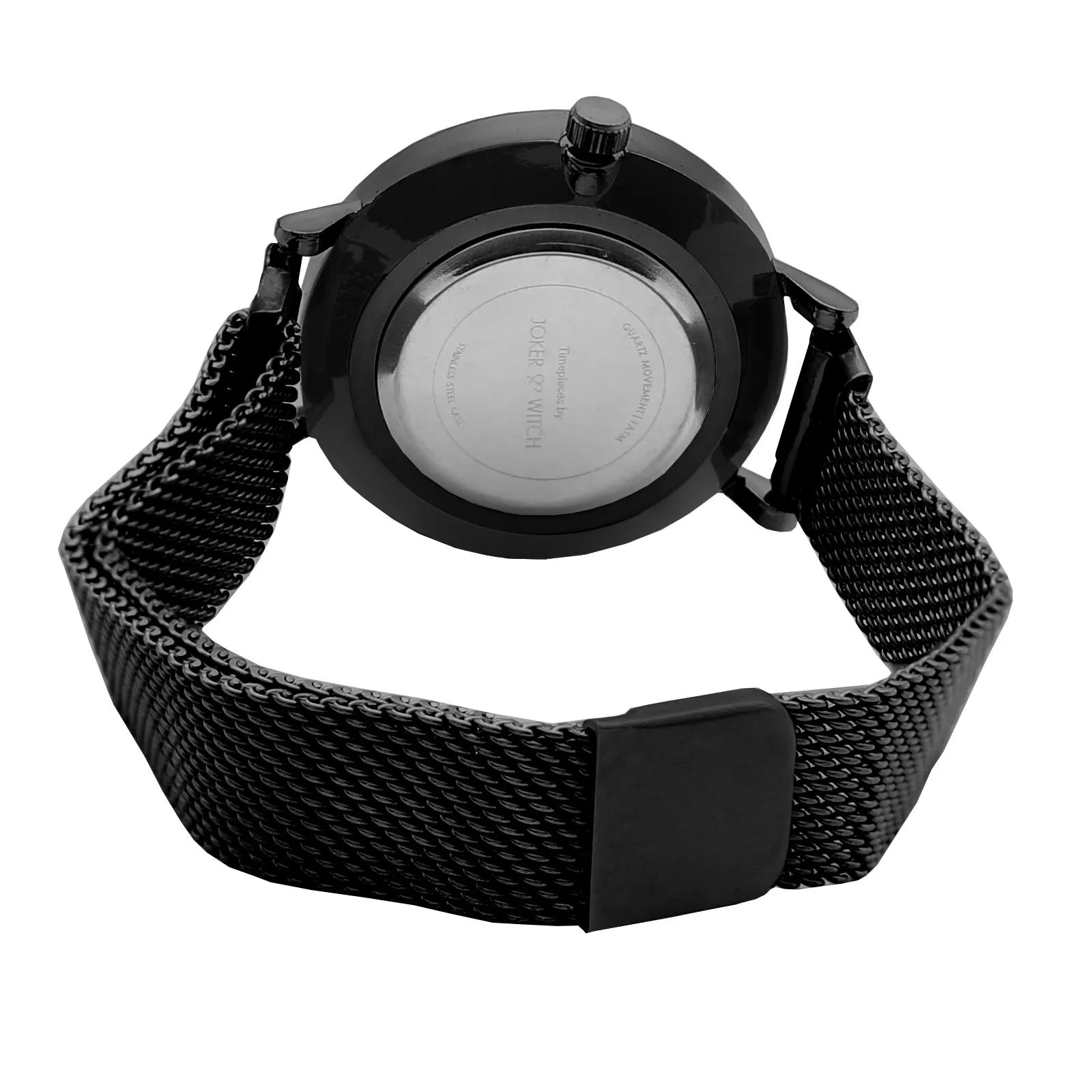 Natalie All Black Magnetic Mesh Watch