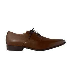 'Nero' Men's Vegan Derby Shoe by Zette Shoes - Cognac