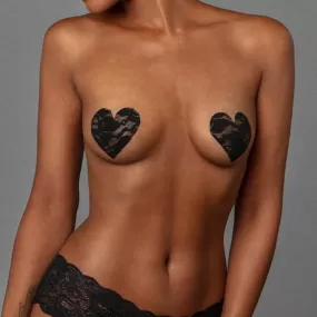 Nippies Skin Black Heart Nipple Covers