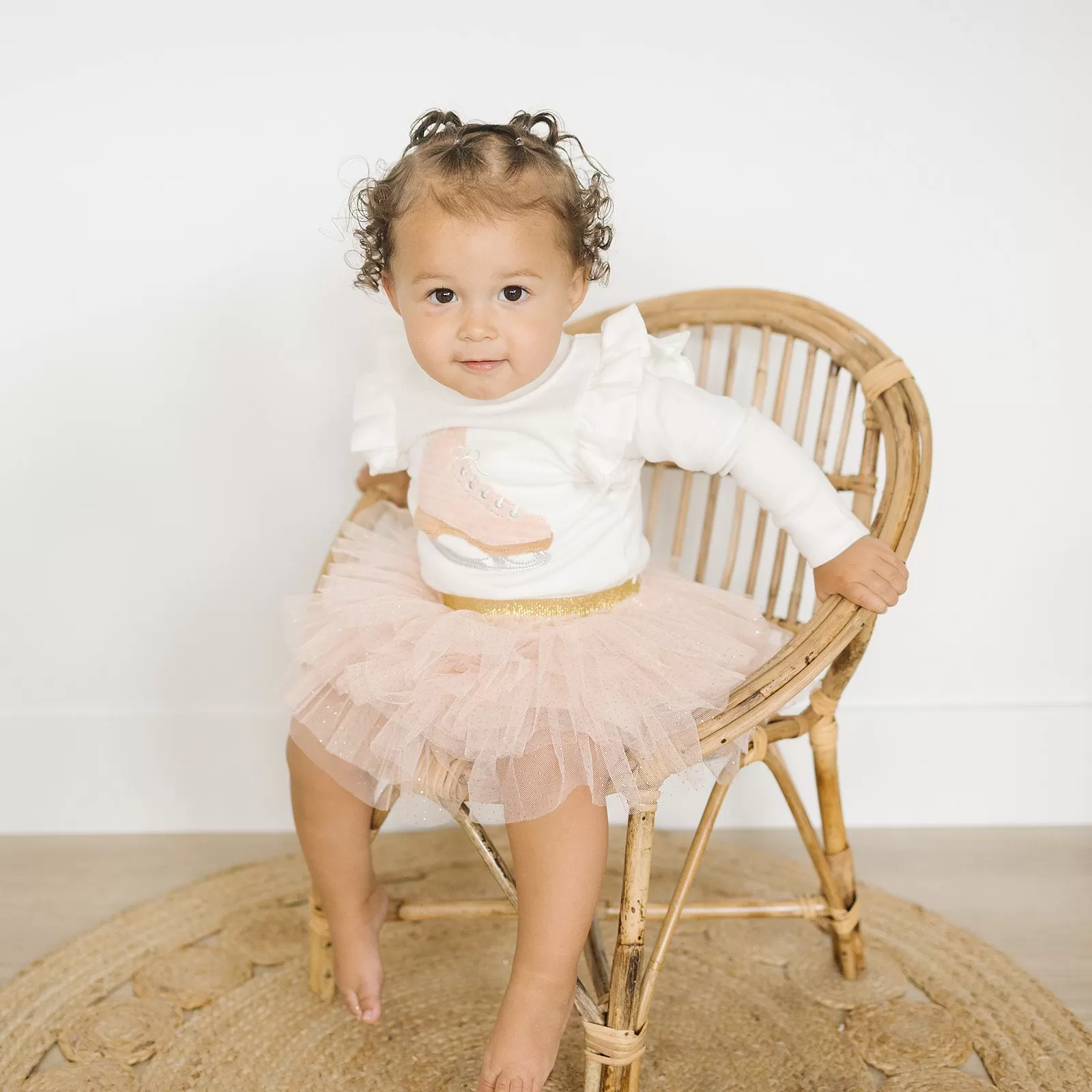 oh baby! Gold Band Layered Frill Tutu Skirt - Vintage Pink