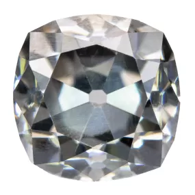 Old Mine Cushion Cut Gray Moissanite Loose Stone