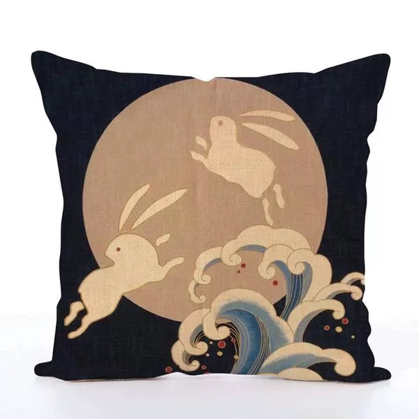 Square Toss Cushion Cover | Rabbits