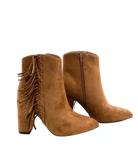 Westbound Booties in Camel Suede