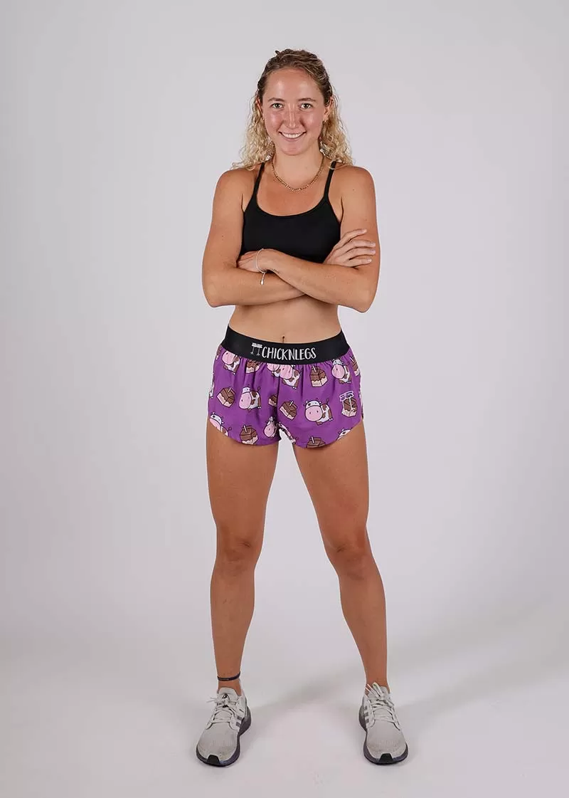 Women's Choccy Cows 1.5" Split Shorts