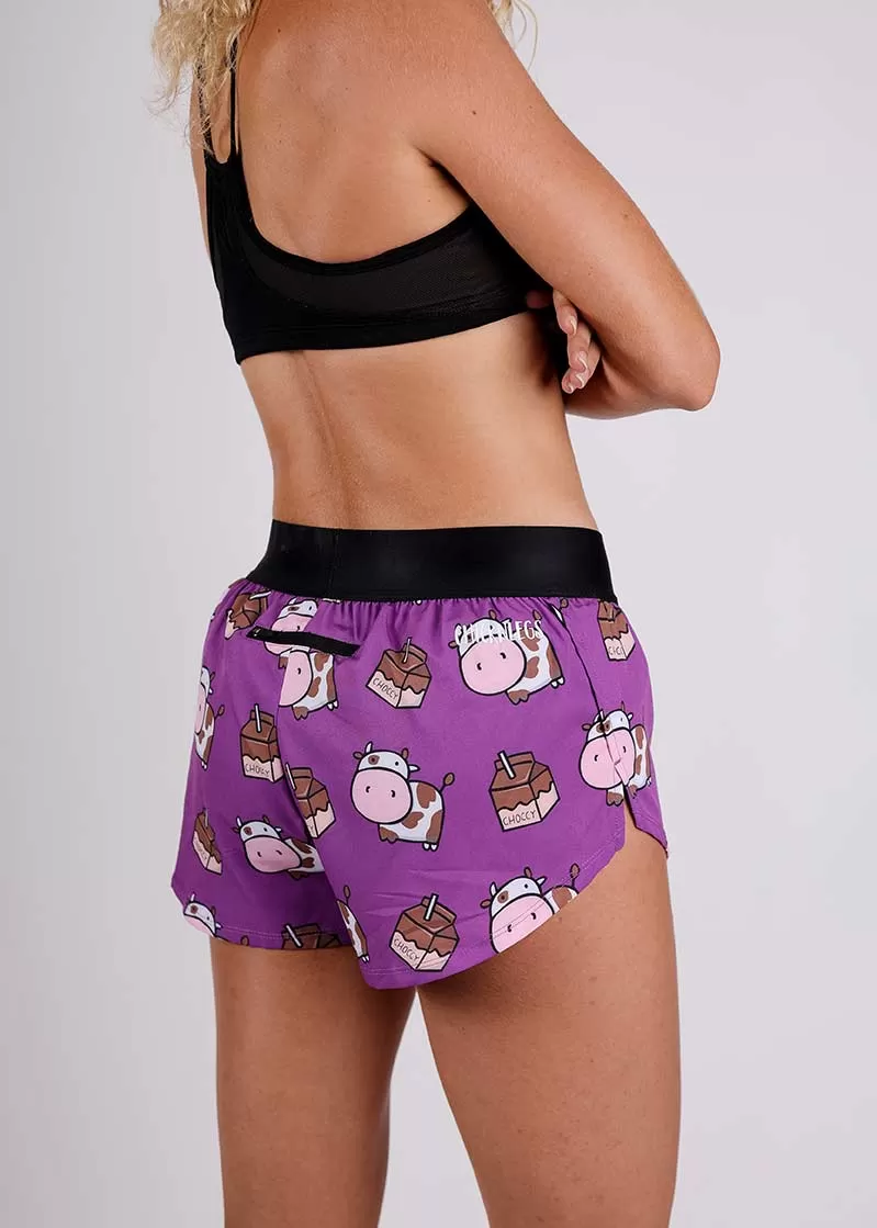 Women's Choccy Cows 1.5" Split Shorts