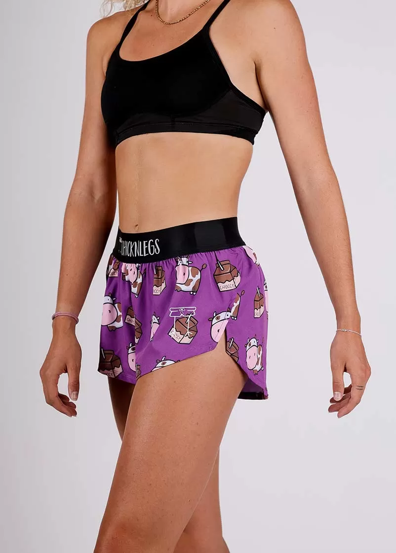 Women's Choccy Cows 1.5" Split Shorts